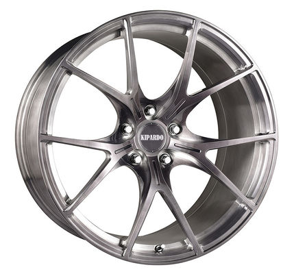 Ten Spokes Brushed 2 Piece Forged Wheels For Luxury Cars